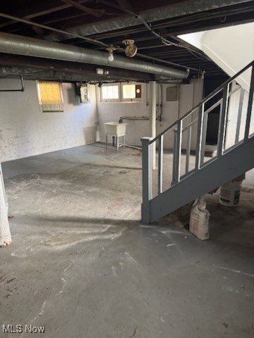 870 Helmsdale Road Cleveland Heights, OH 44112 - Photo 17 of 20 Basement featuring stairway and a sink