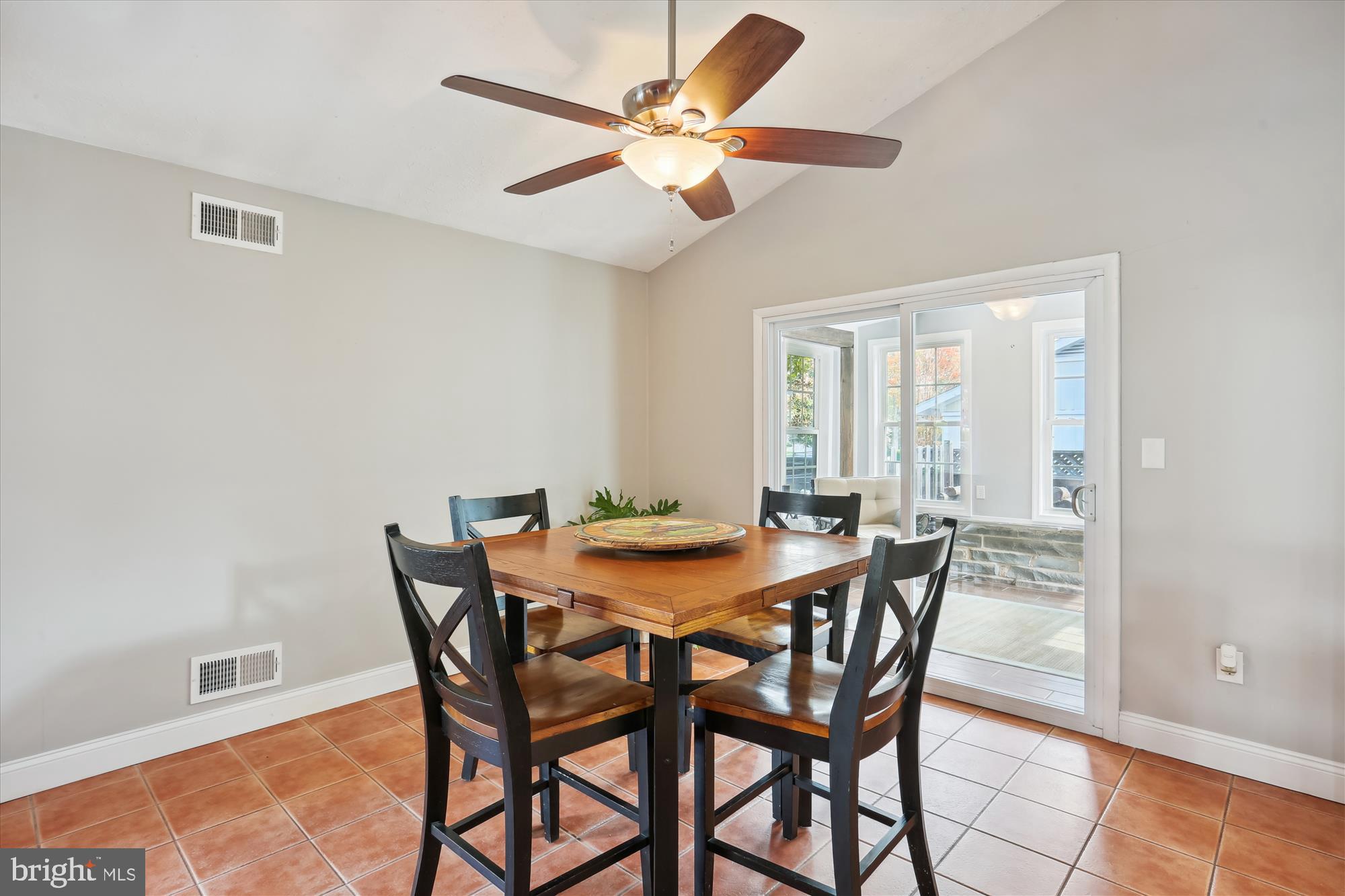 19500 Wootton Avenue Poolesville, MD 20837 - Photo 24 of 62 a view of a dining room with furniture and a chandelier fan
