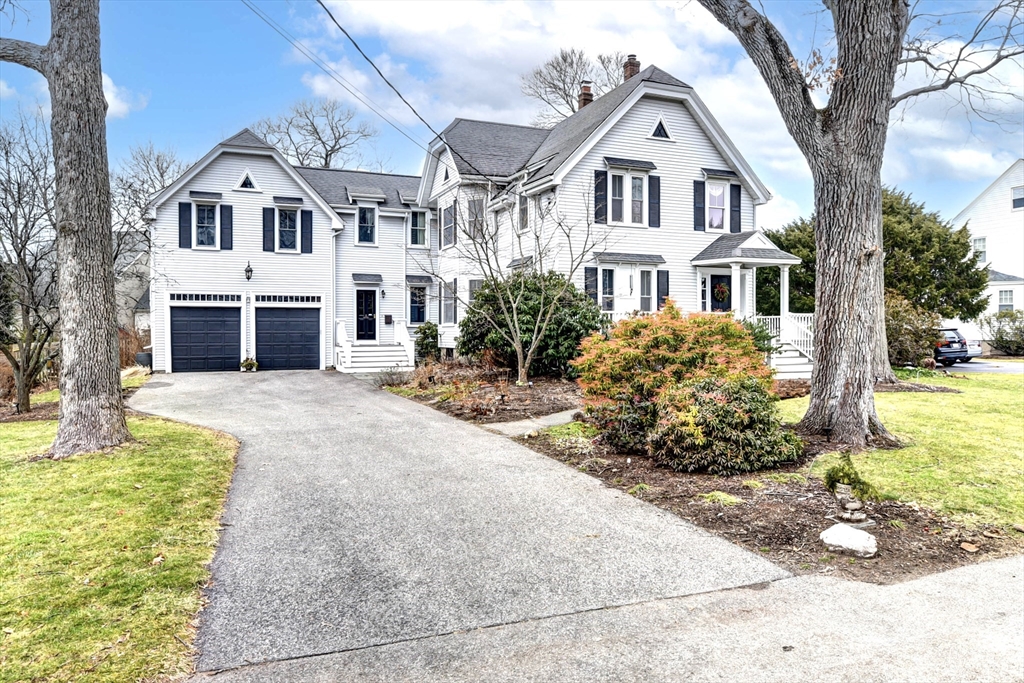 159 Warren Street Needham, MA 02492 - Photo 1 of 42 a front view of a house with garden