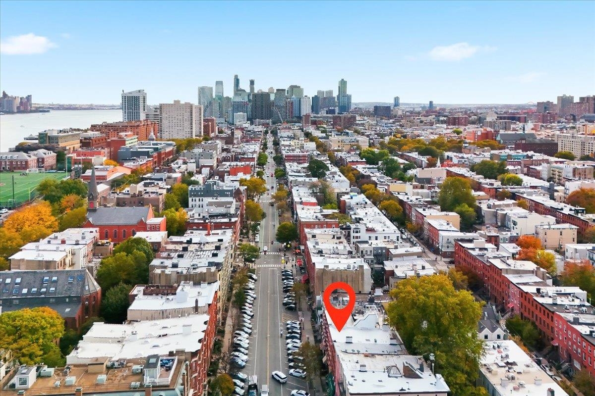 826 Washington Street, Unit 2 Hoboken, NJ 07030 - Photo 38 of 42 an aerial view of a city with lots of residential buildings