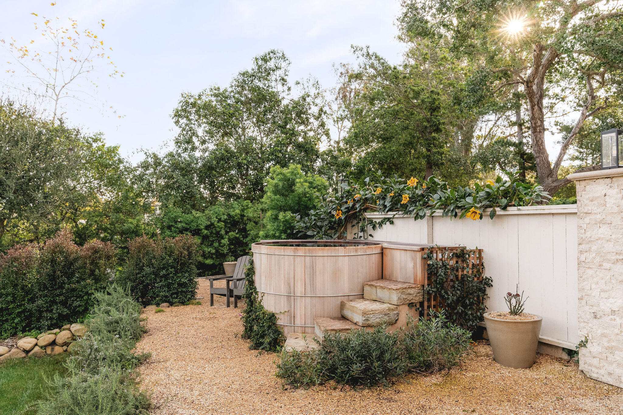 395 Woodley Road Montecito, CA 93108 - Photo 22 of 30 a view of a backyard