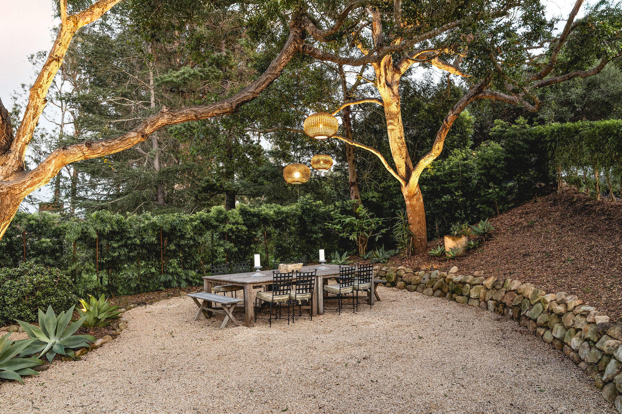 395 Woodley Road Montecito, CA 93108 - Photo 24 of 30 a view of backyard with sitting area and garden