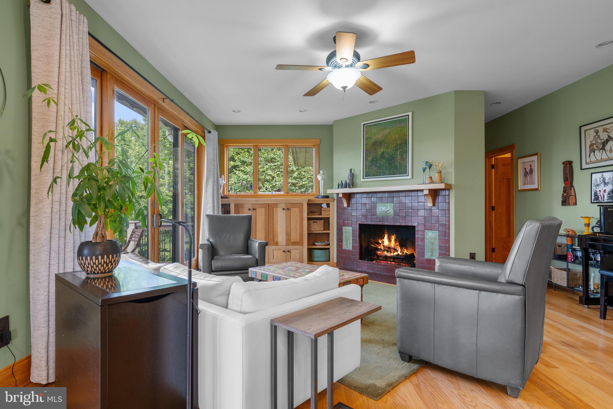 210 Grandview Road Washington, VA 22747 - Photo 13 of 62 a living room with furniture a fireplace and a large window