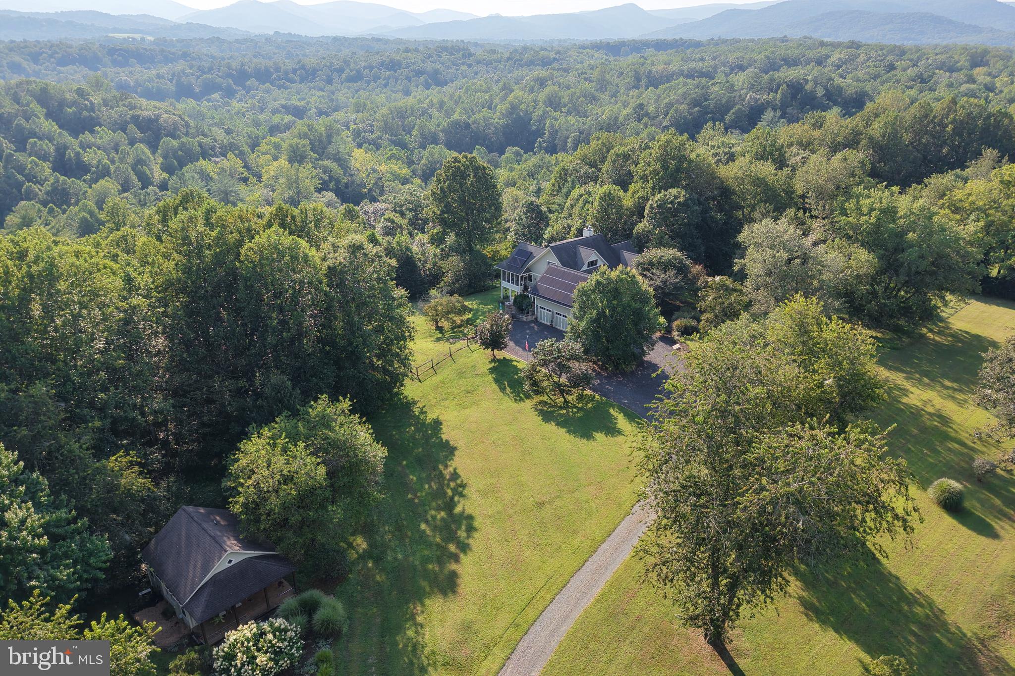 210 Grandview Road Washington, VA 22747 - Photo 59 of 62 an aerial view of residential house with outdoor space and trees all around