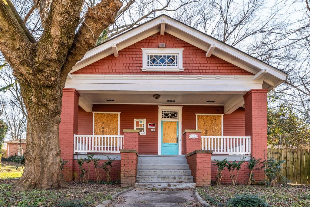 a front view of a house
