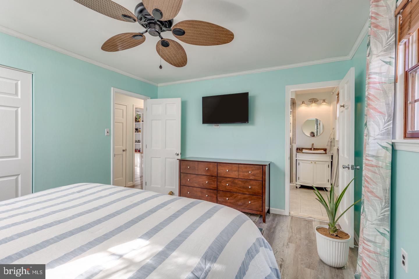 29 Sherri Way Pine Hill, NJ 08021 - Photo 17 of 28 a bedroom with a bed and a flat screen tv