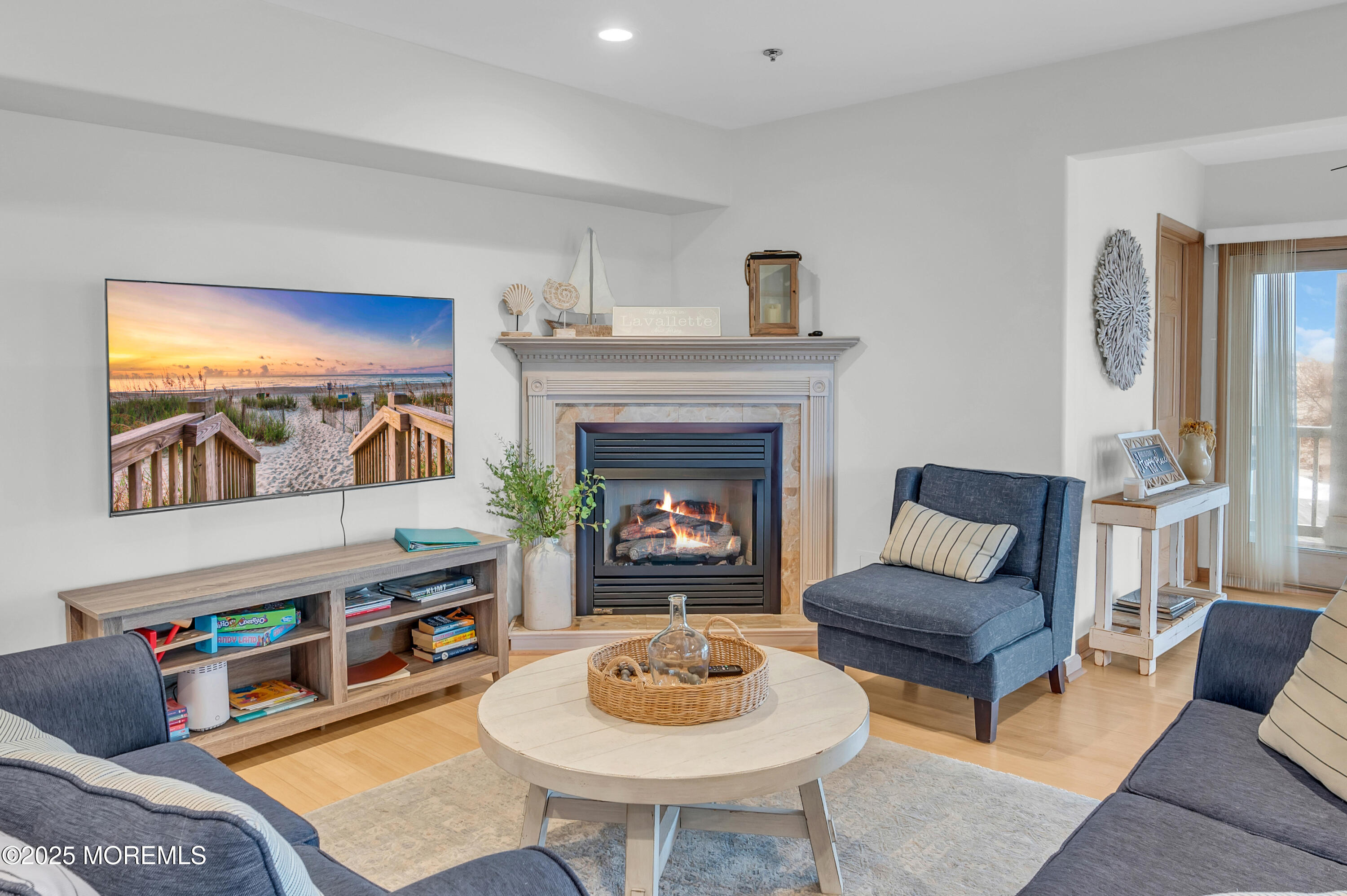 15 East Tuna Way, Unit B Lavallette, NJ 08735 - Photo 11 of 33 a living room with furniture and a fireplace