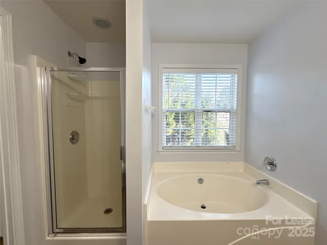 a bathroom with a tub
