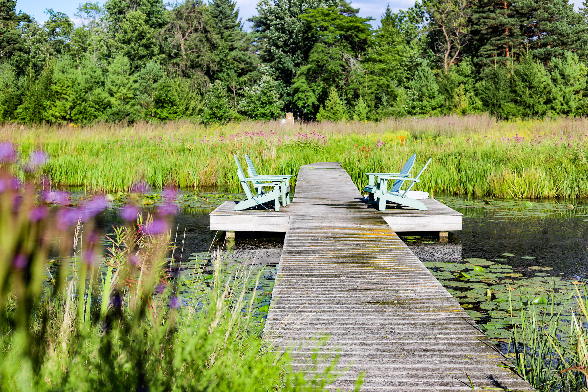 3200 West Bonniwell Road Mequon, WI 53097 - Photo 44 of 77 Composite pier, wetland oasis complete with dinghy and wildlife!