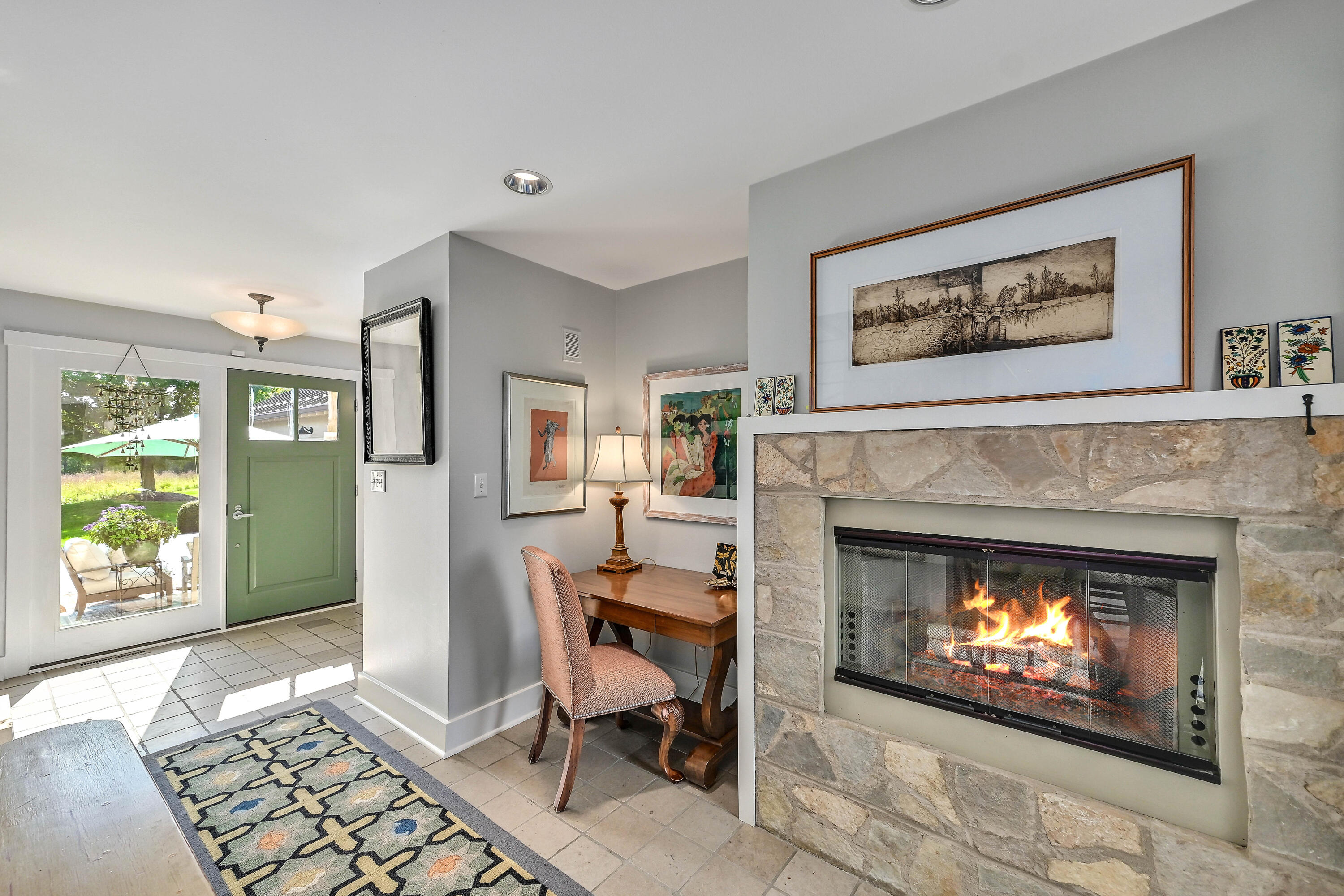 3200 West Bonniwell Road Mequon, WI 53097 - Photo 5 of 77 First of many fireplaces!