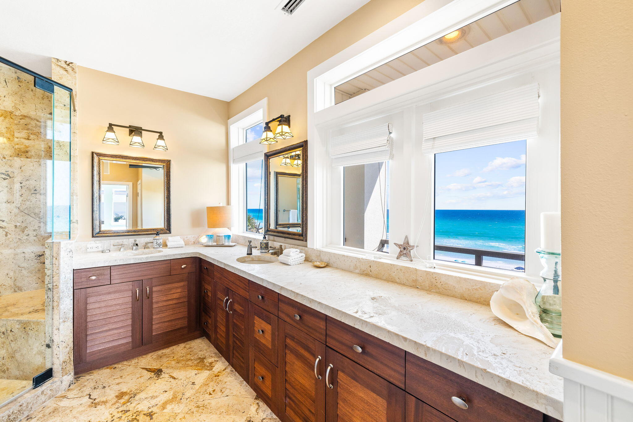 24 Bramble Grove Place Santa Rosa Beach, FL 32459 - Photo 55 of 89 a large bathroom with a sink and a mirror
