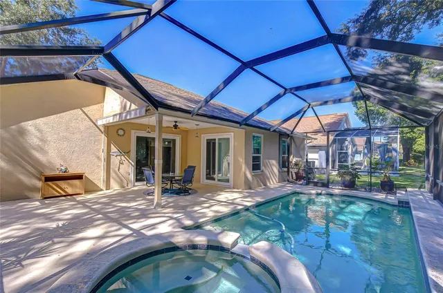 a view of a house with patio