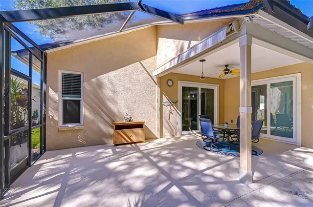 a view of a outdoor space with porch and furniture