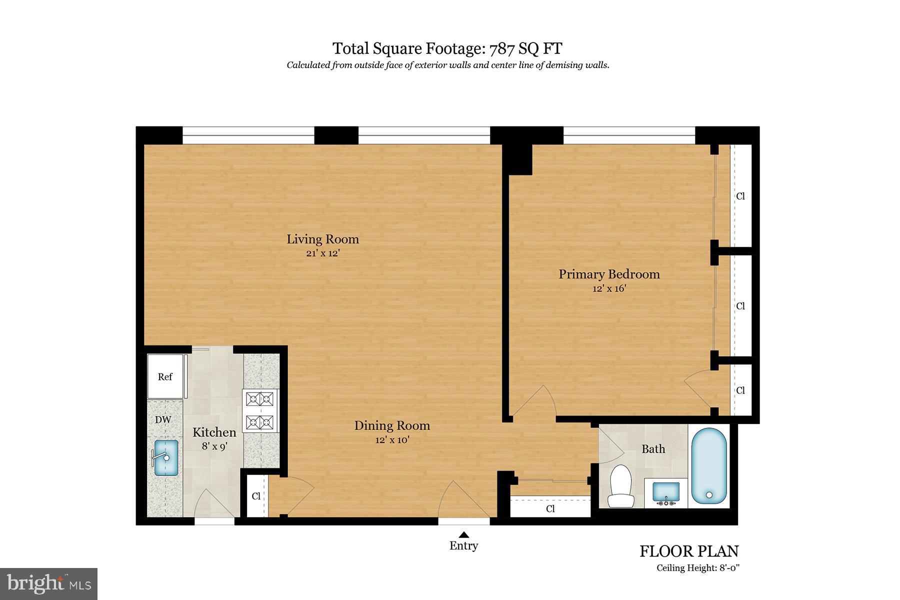 3900 Tunlaw Road Northwest, Unit 206 Washington, DC 20007 - Photo 28 of 28 Floor Plan
