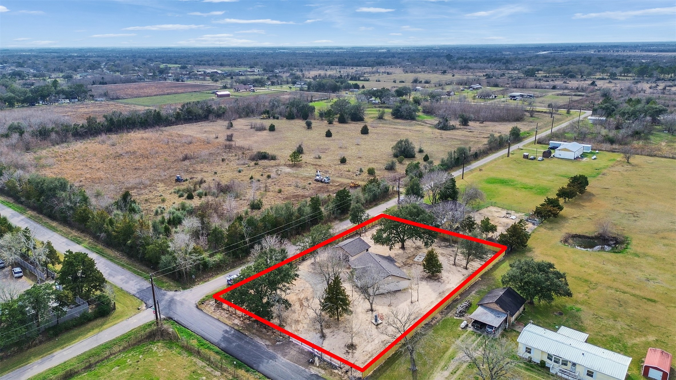 4835 County Road 380 Rosharon, TX 77583 - Photo 37 of 38 an aerial view of a highlighted house