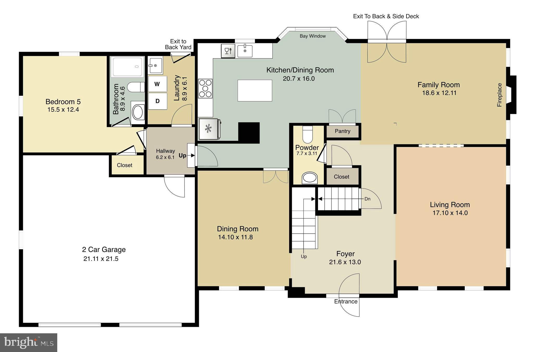 2018 Hunter Mill Road Vienna, VA 22181 - Photo 69 of 71 Main Level Floorplan