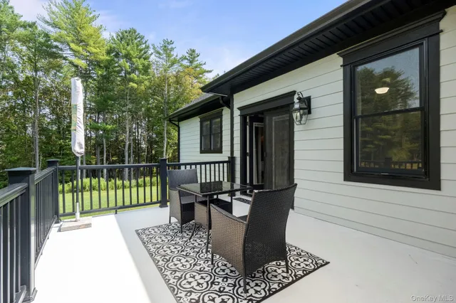 a balcony with area of the house