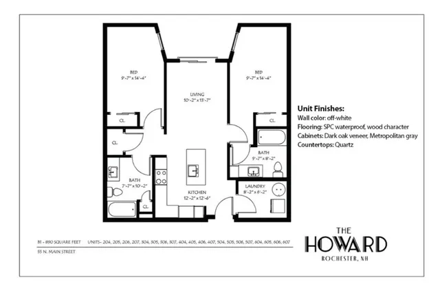 $2,550 | 55 North Main Street, Unit 604, Rochester, NH 03867