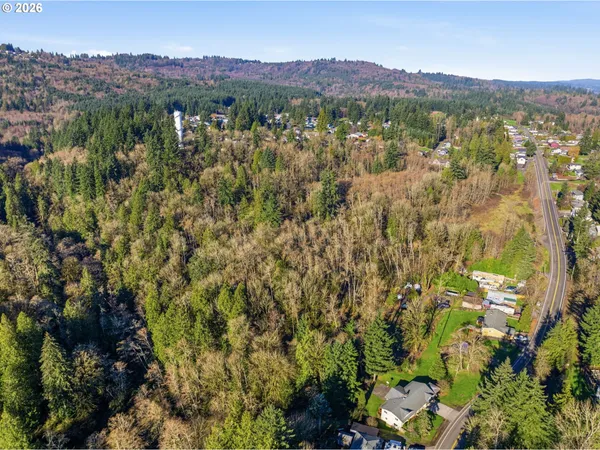 a view of city and mountain