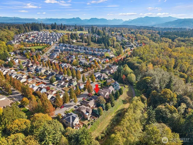 a view of city and mountain