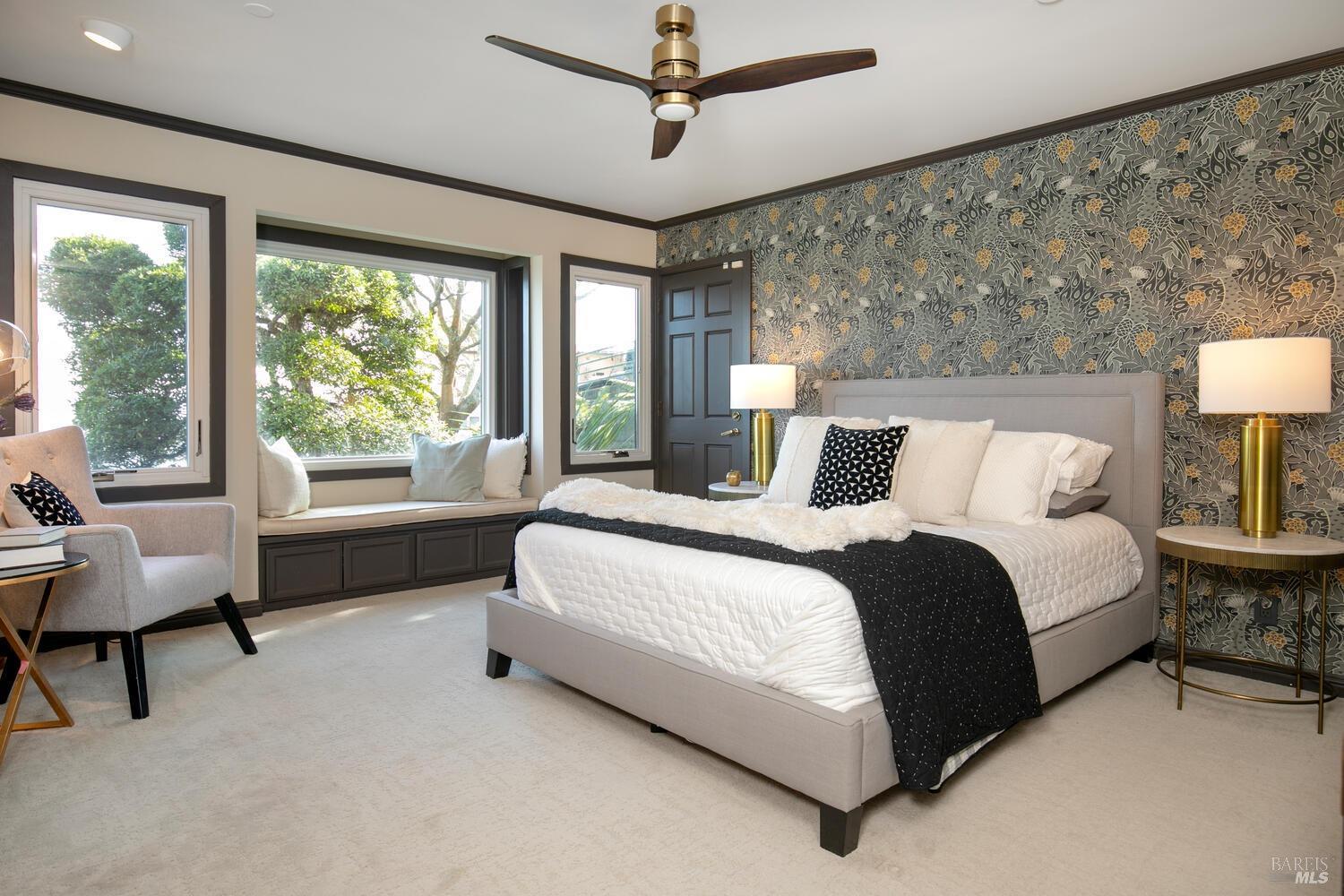 31 Edwards Avenue Sausalito, CA 94965 - Photo 24 of 51 a bedroom with a bed couch and window