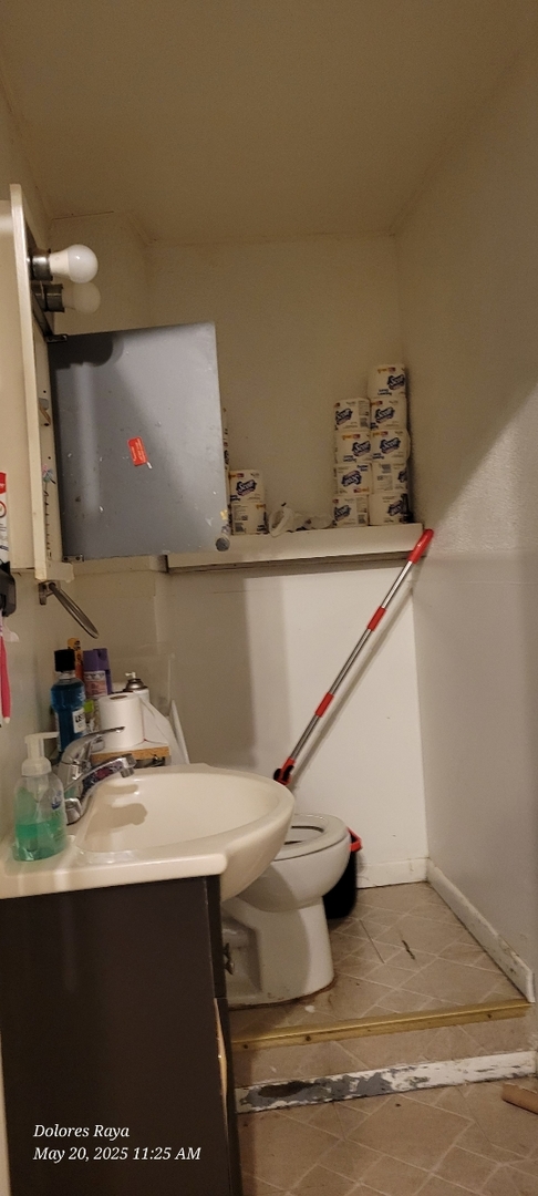 1507 West Erie Street Chicago, IL 60642 - Photo 11 of 24 a bathroom with a sink and a mirror