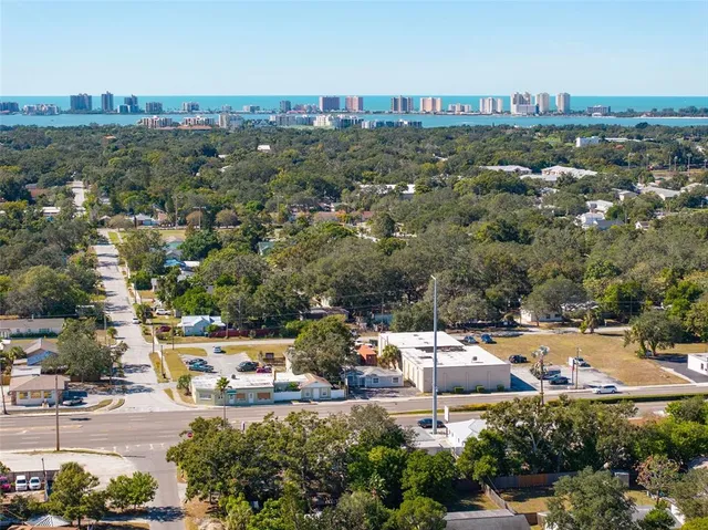 an aerial view of a city with lots of residential buildings