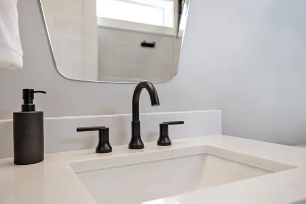 a close view of sink