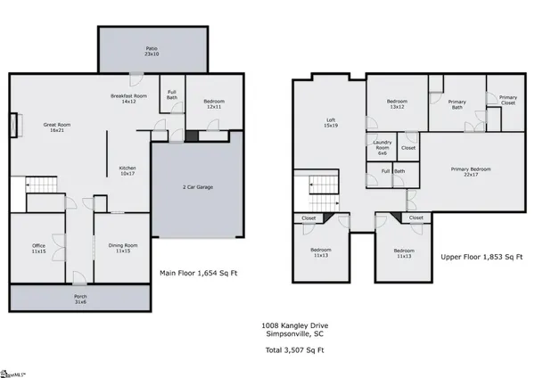 $499,900 | 1008 Kangley Drive, Simpsonville, SC 29681