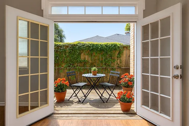 a view of sitting area with chairs