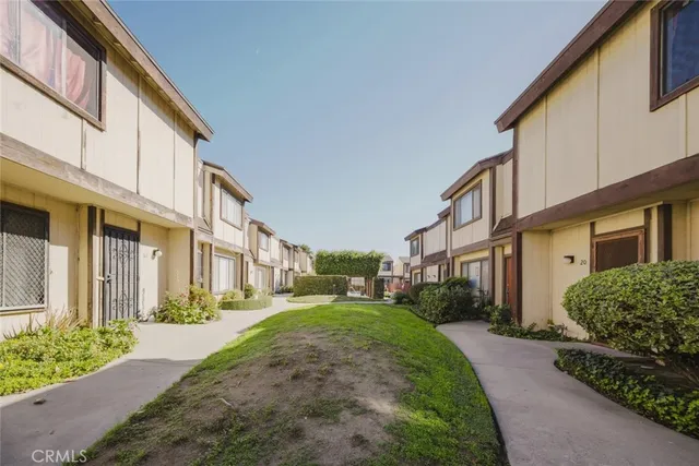 a view of a building with a street