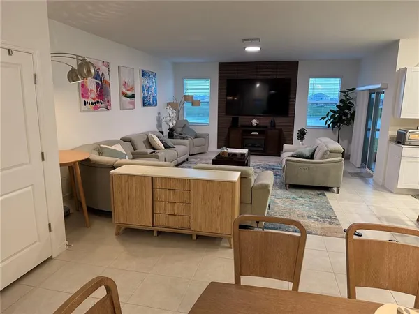 a kitchen with a stove and cabinets