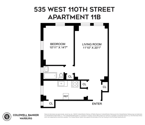 $725,000 | 535 West 110th Street, Unit 11B | Morningside Heights
