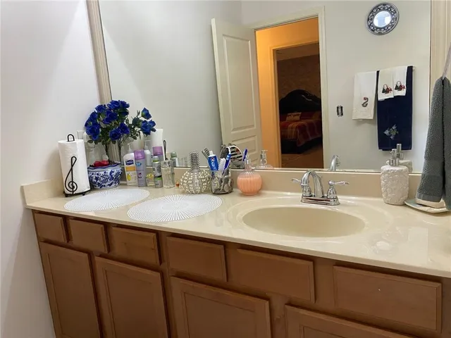 a view of a room with large windows