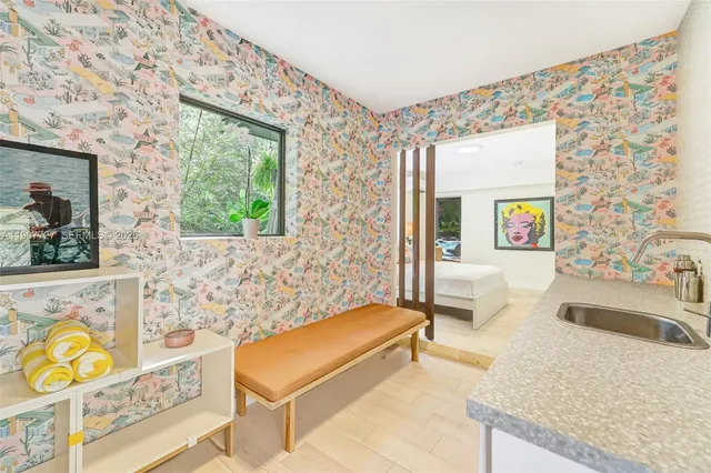 a outdoor living space with furniture