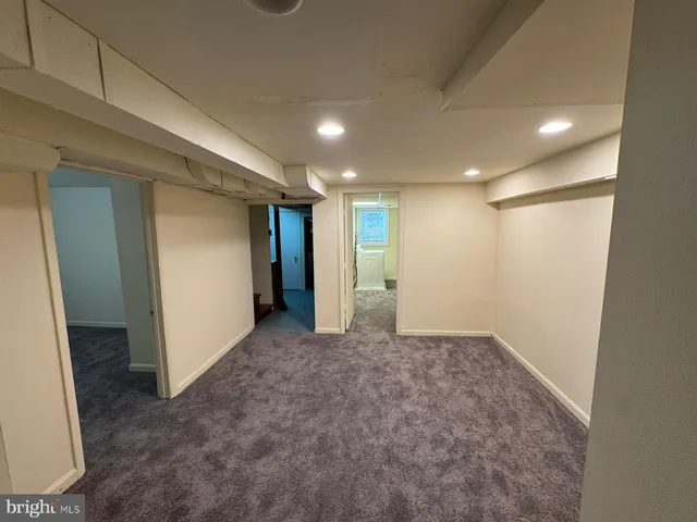 a view of hallway with stairs