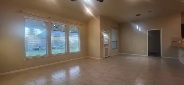 an empty room with a window