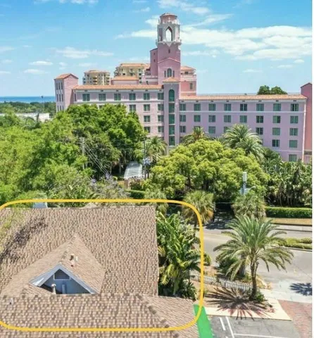 a view of a city with tall buildings