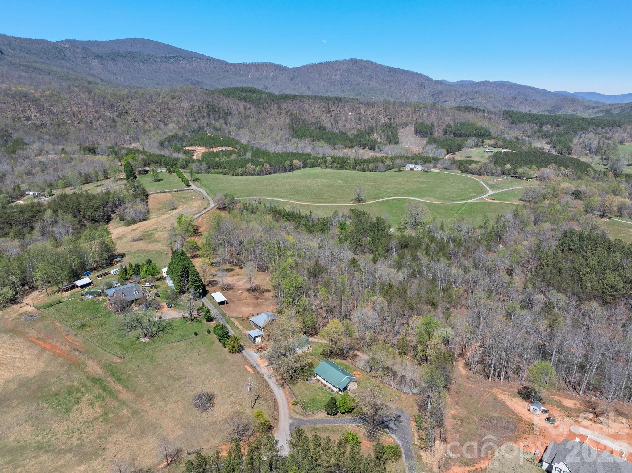 1434 Lake Adger Road Mill Spring, NC 28756 - Photo 45 of 47 a view of a lush green hillside and houses