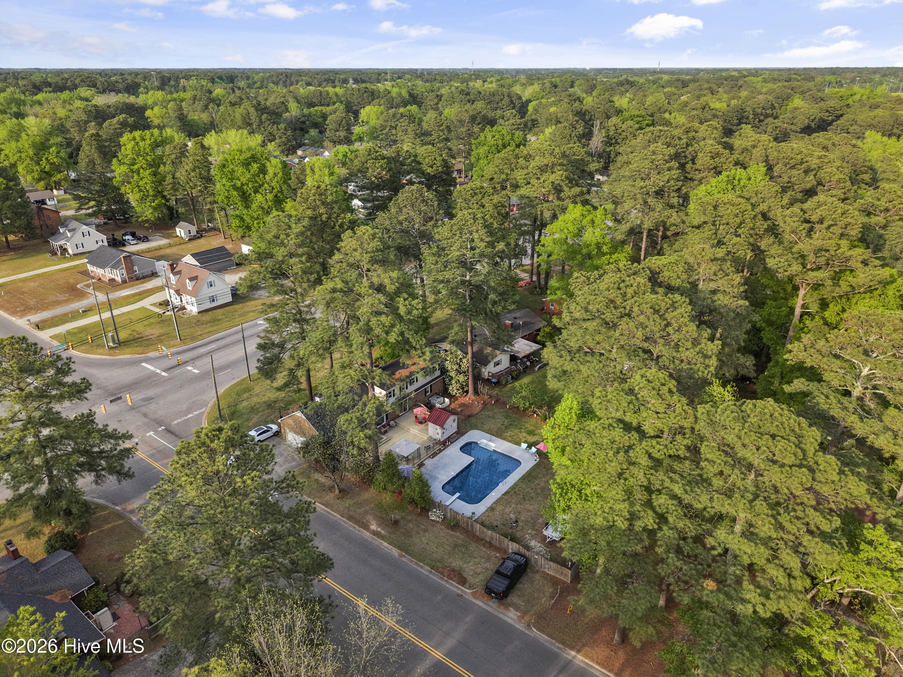 1721 Bethlehem Road Rocky Mount, NC 27803 - Photo 36 of 46 Aerial View of Back Yard