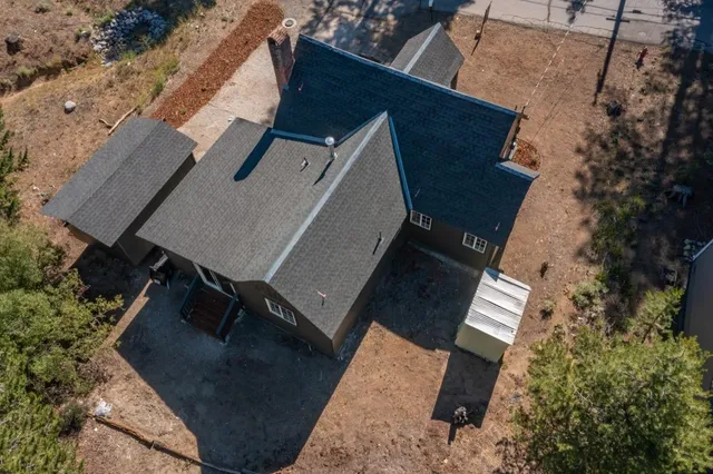 a view of a city with mountain