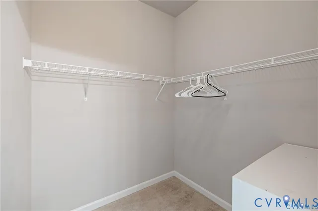 a view of small space with racks on the wall