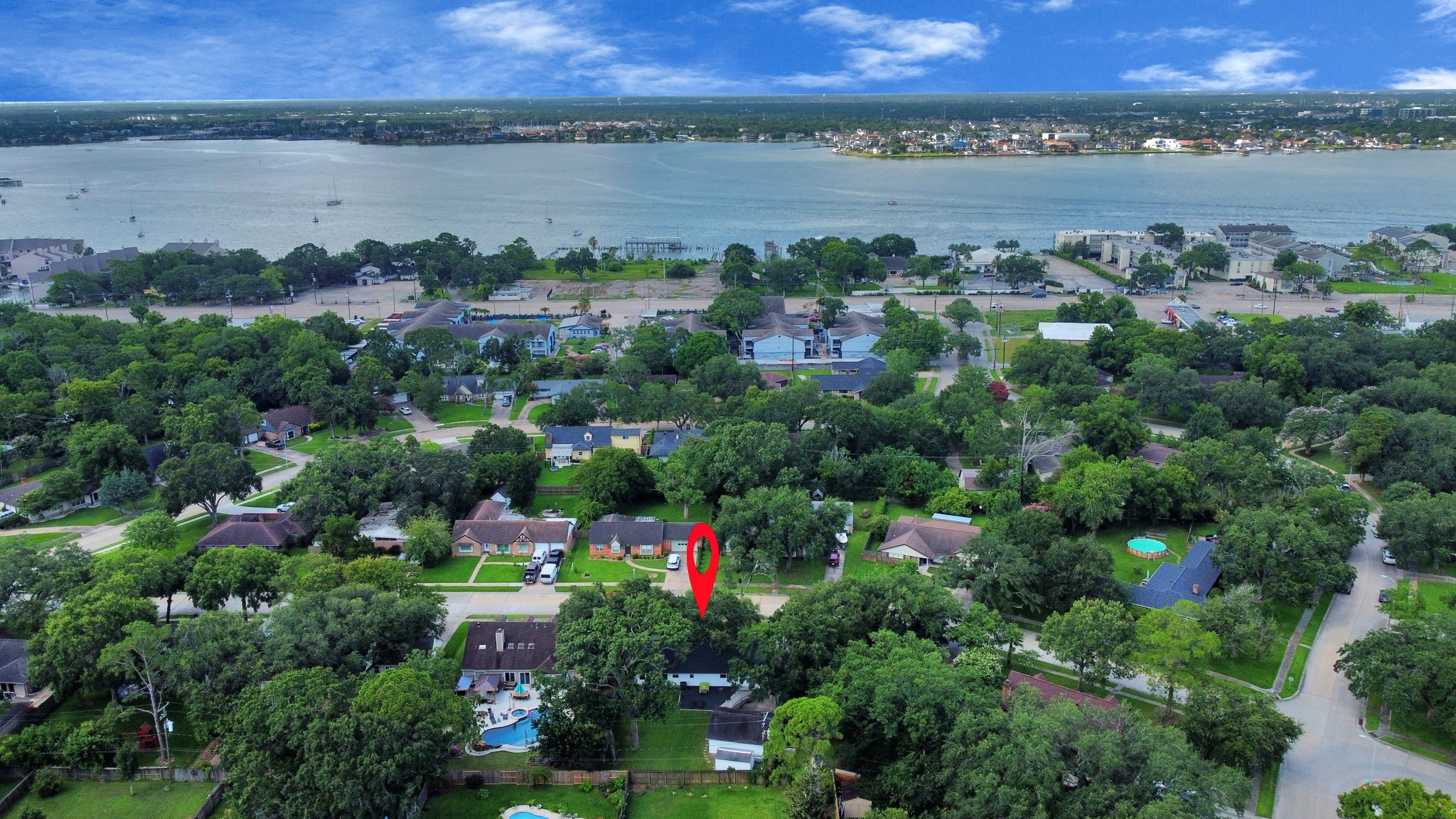 205 Cedar Lane El Lago, TX 77586 - Photo 31 of 44 a view of a city and a lake