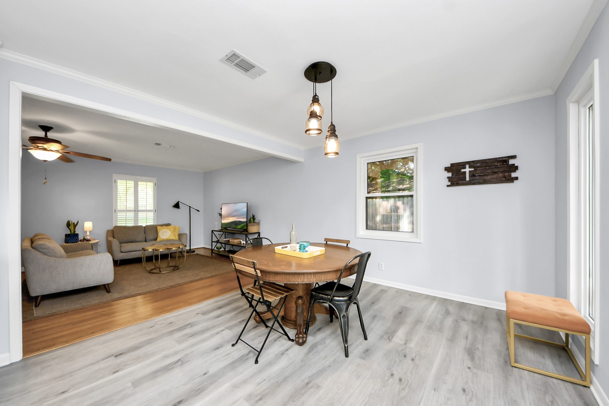 205 Cedar Lane El Lago, TX 77586 - Photo 6 of 44 a dining room with furniture and wooden floor