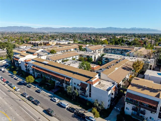 an aerial view of a city
