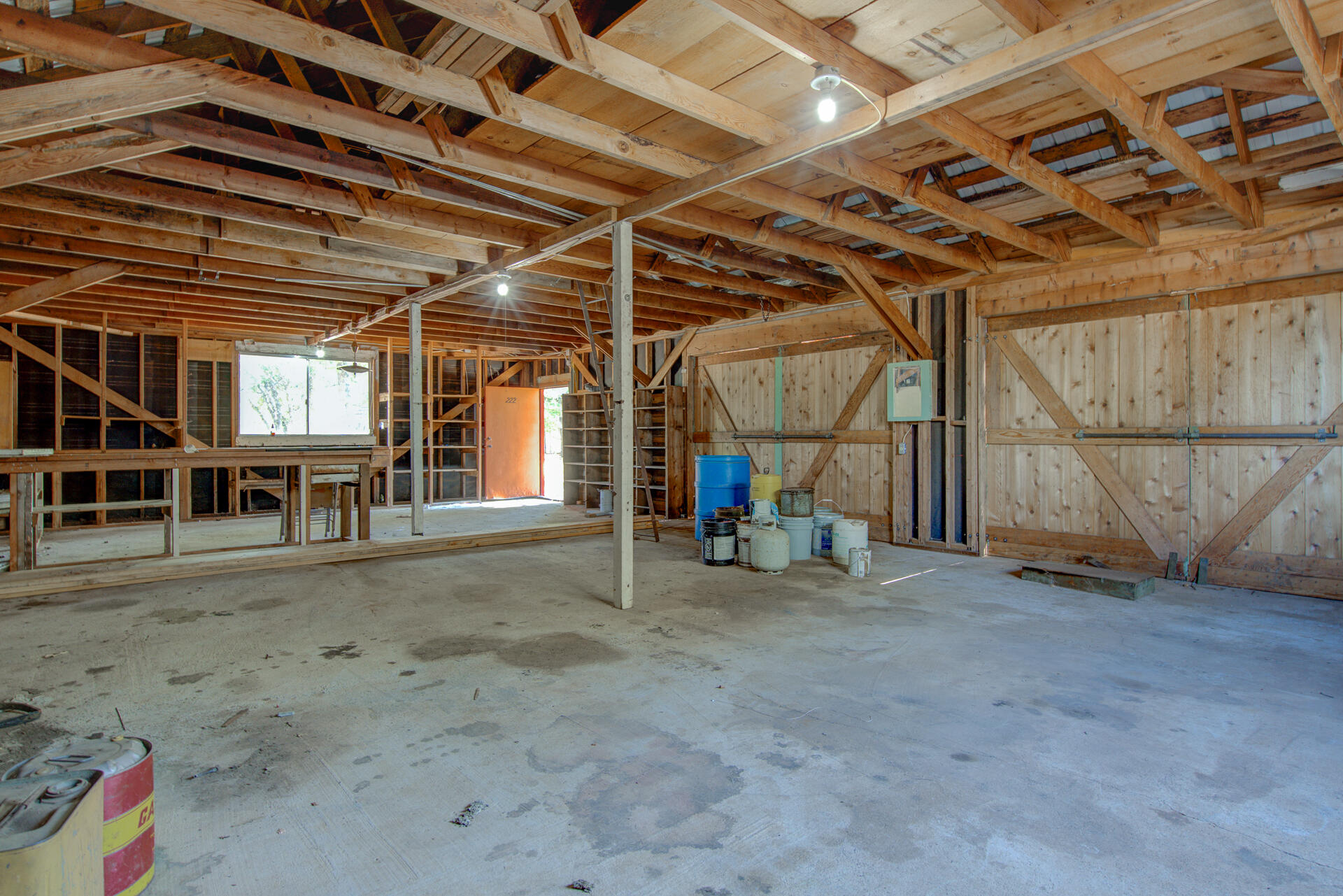 21694 Cassel Road Cassel, CA 96016 - Photo 57 of 65 a view of an empty room with wooden ceiling