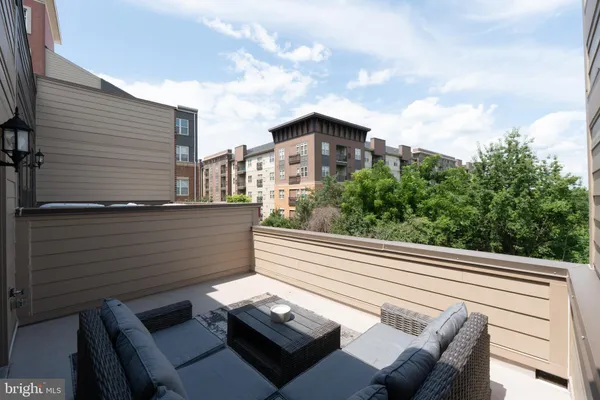 a view of a chairs in a balcony