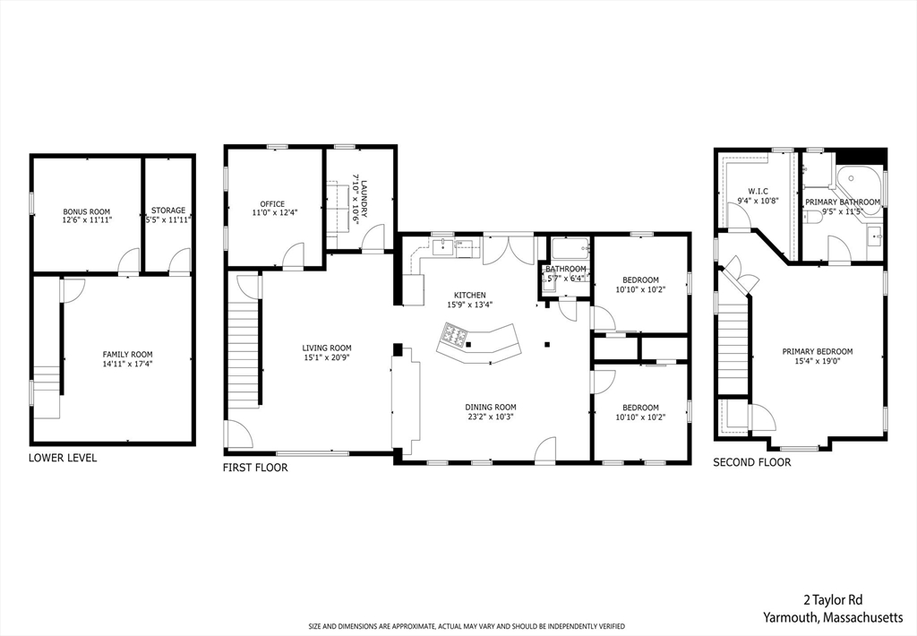 2 Taylor Road Yarmouth, MA 02664 - Photo 34 of 34 a picture of a floor plan