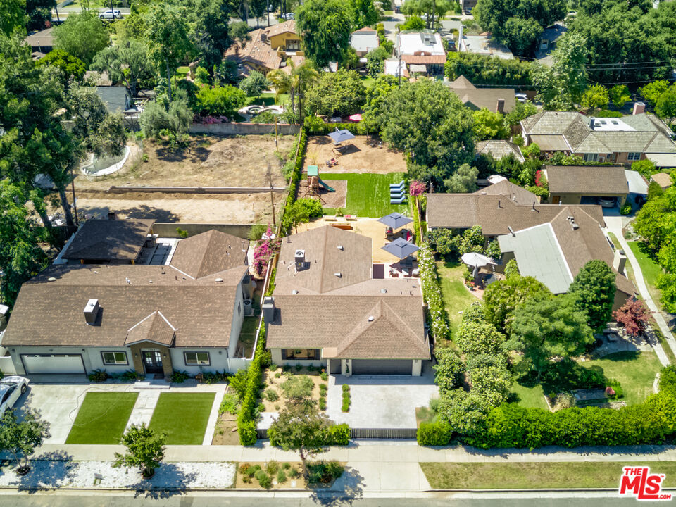1364 East Woodbury Road Pasadena, CA 91104 - Photo 47 of 50 an aerial view of a house with a garden and lake view