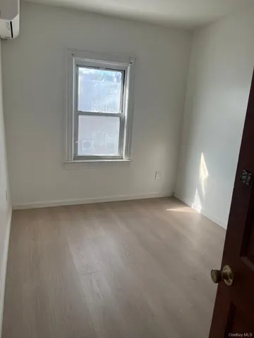an empty room with a window